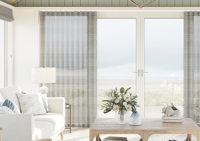 Sahara Voile, Metallic Grey - Made to Measure Curtains - Image 3